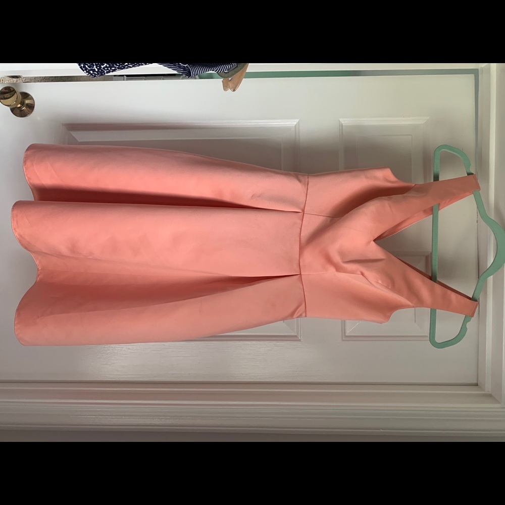 Coral v-neck Tiffany's Bridal